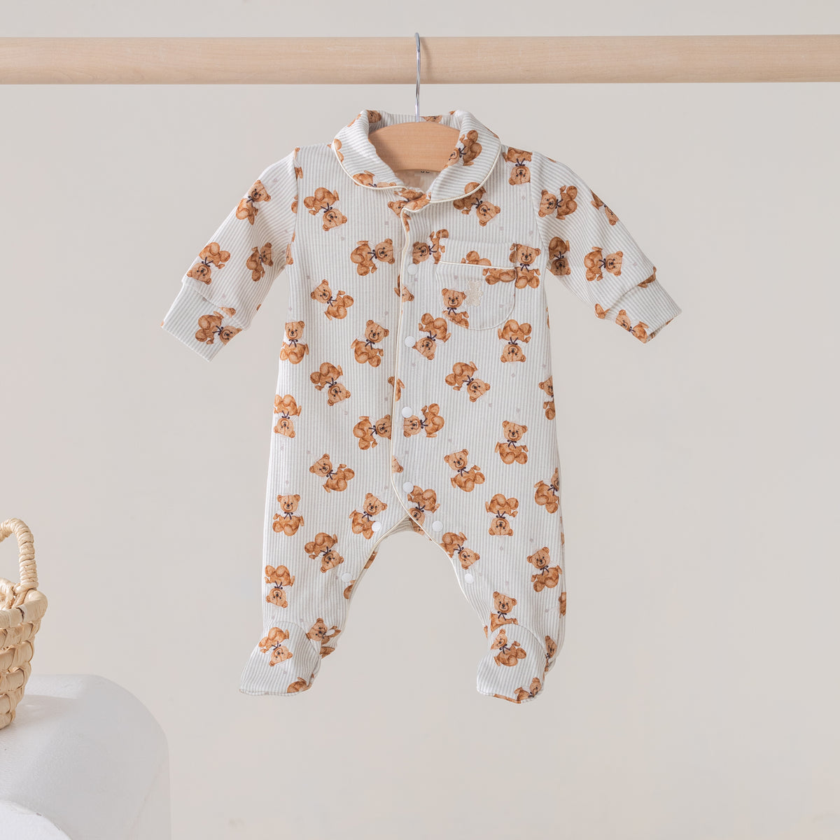 Baby-Overall gestreifter Bär