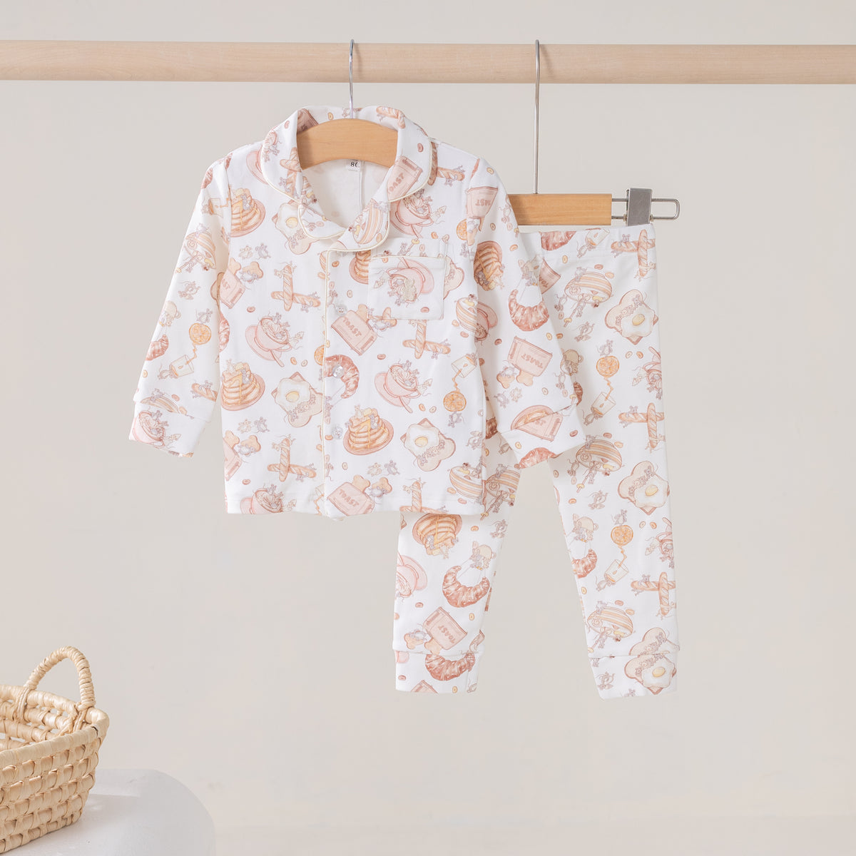 Kinderpyjama Frühstück Maus