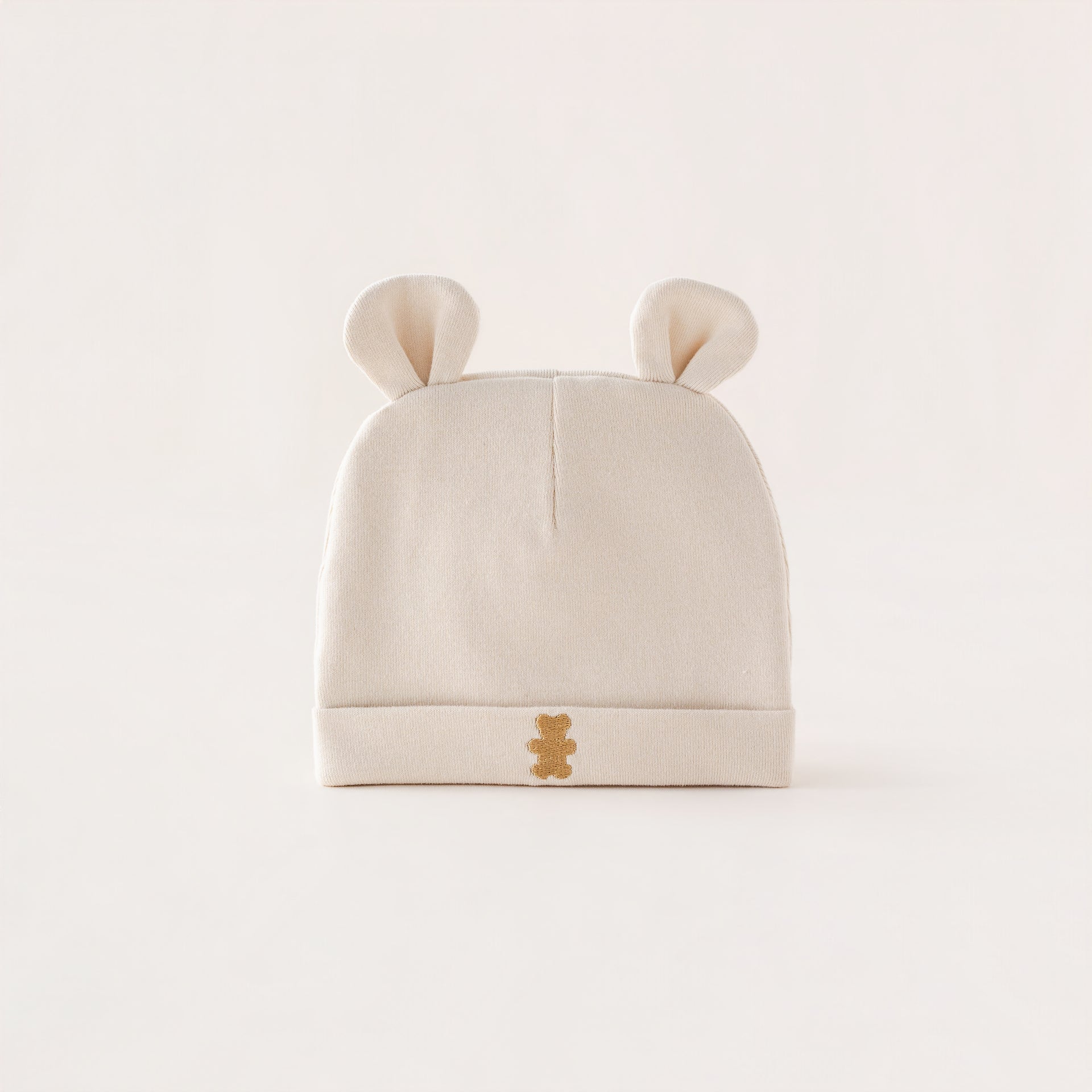Beige Unisex Baby Hat