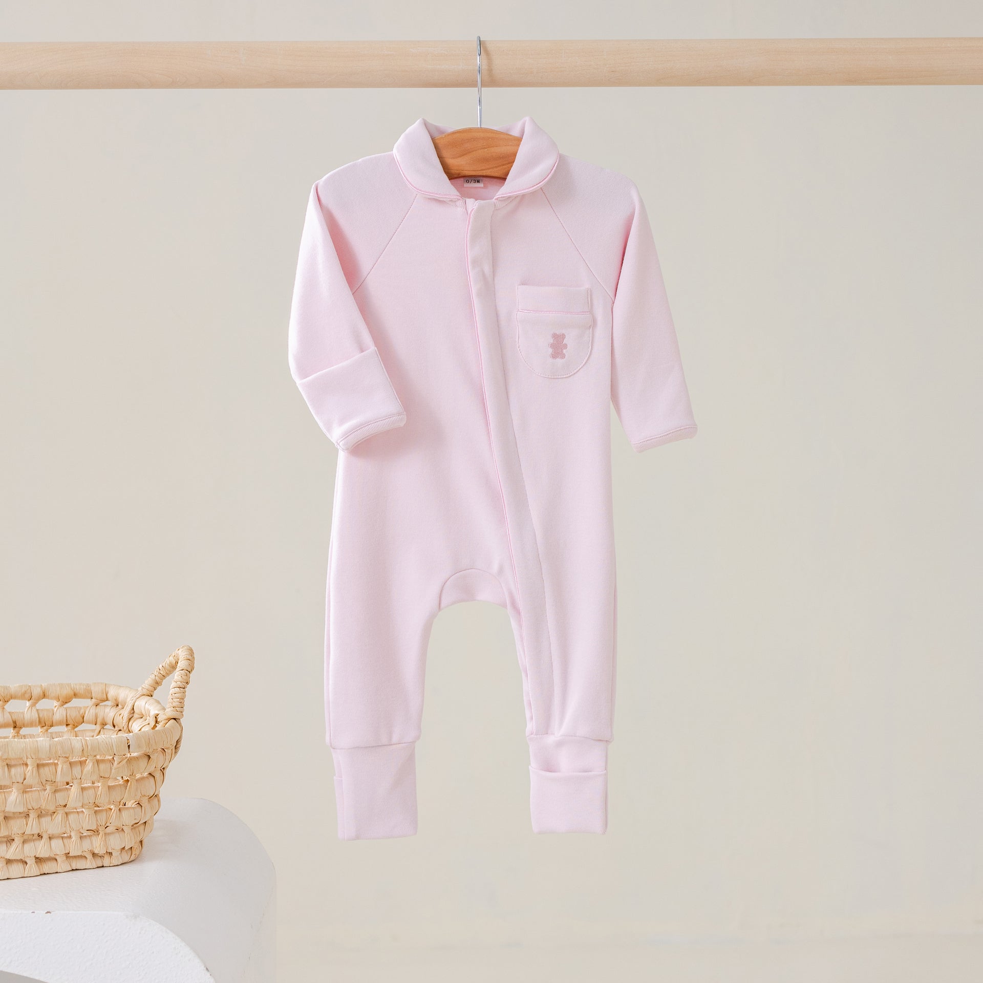 Babypakje rits roze