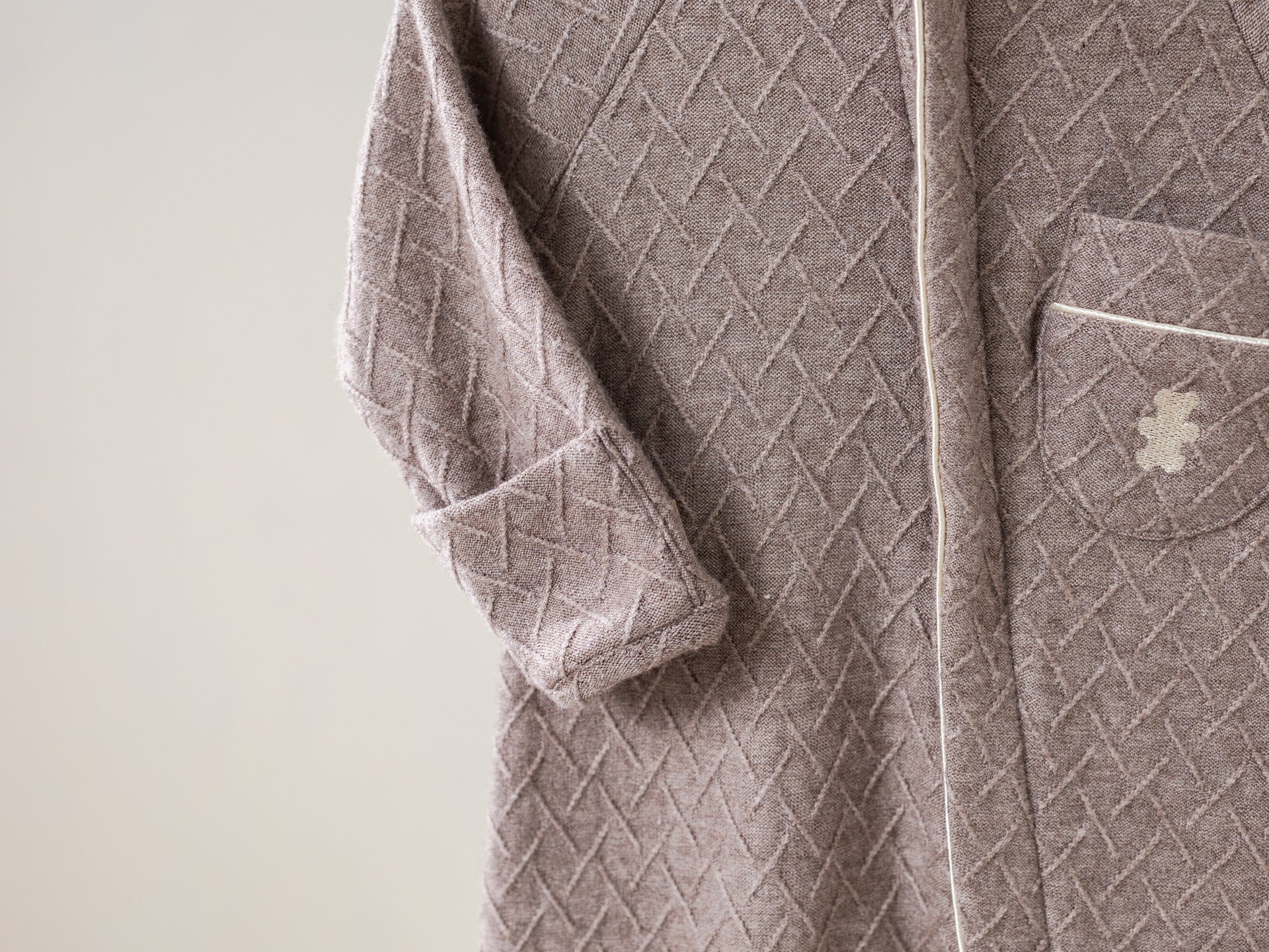 Babypakje rits taupe teddy