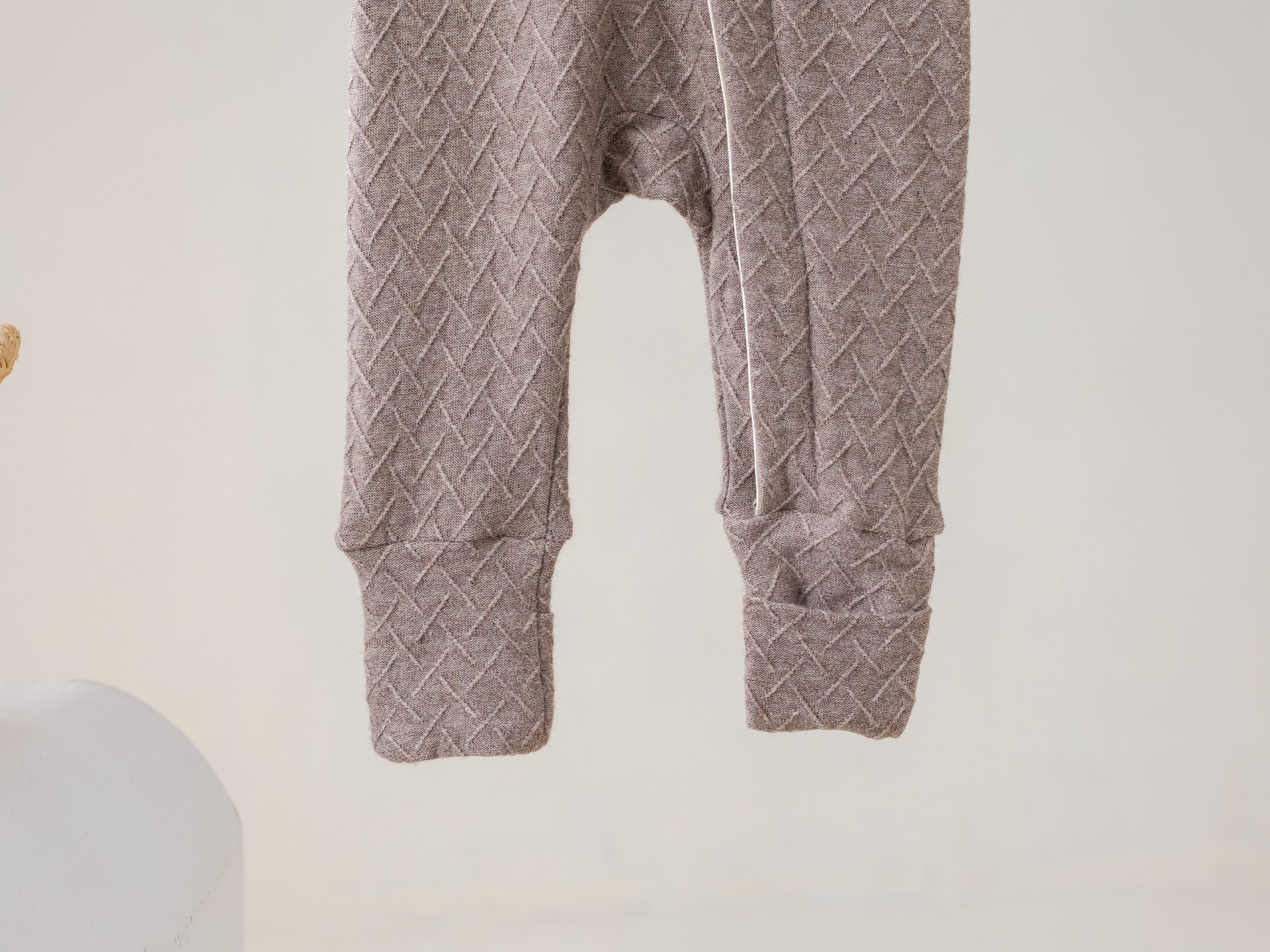 Babypakje rits taupe teddy