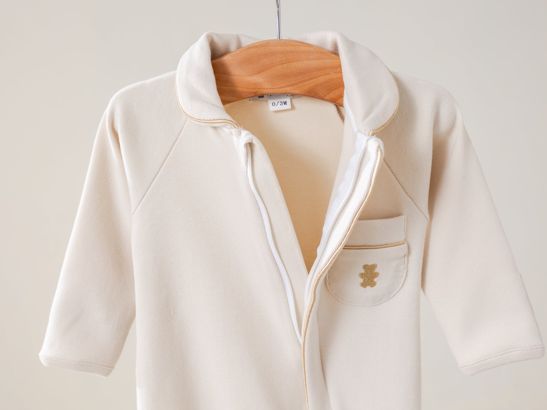 Babypakje rits beige