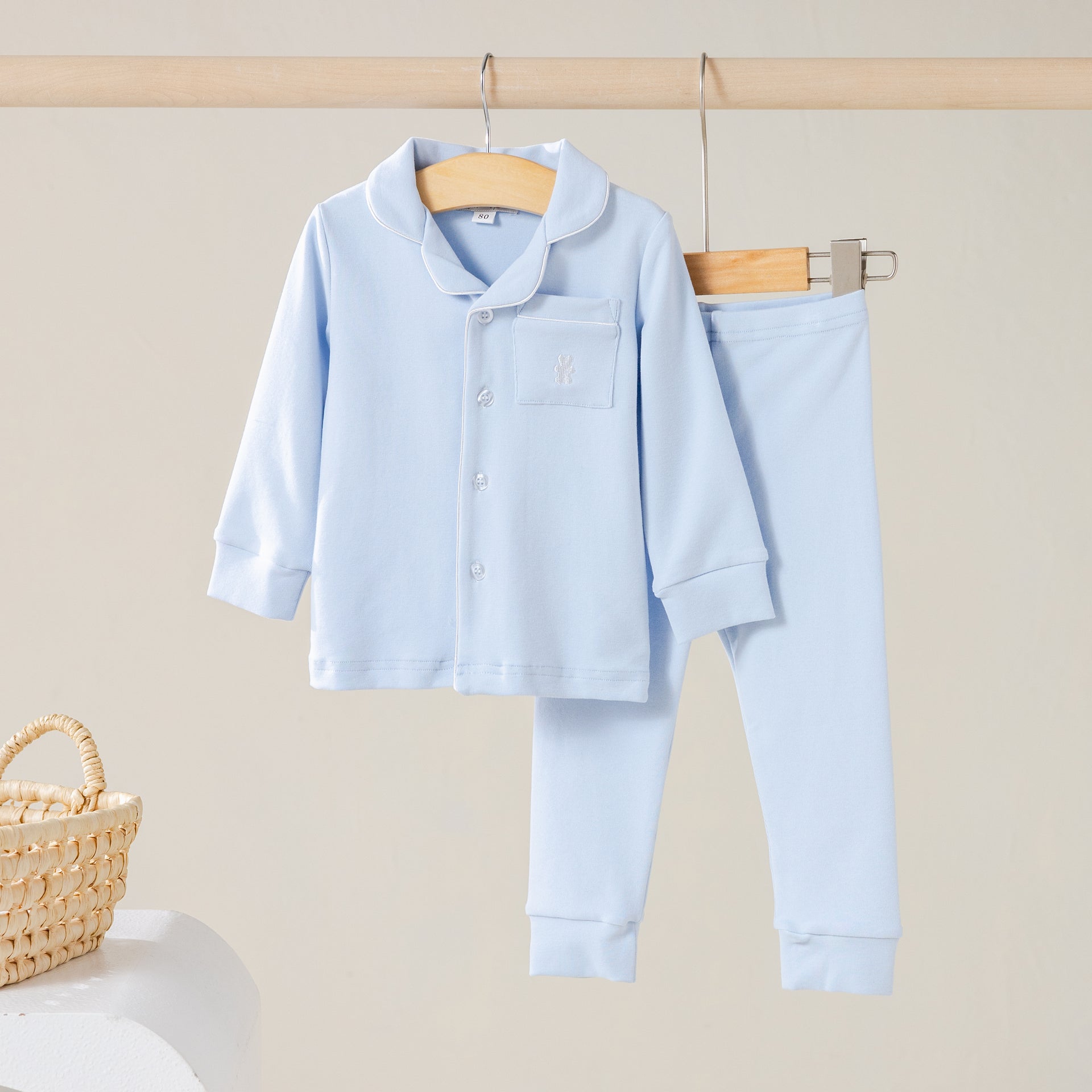 Kinder pyjama blauw uniseks