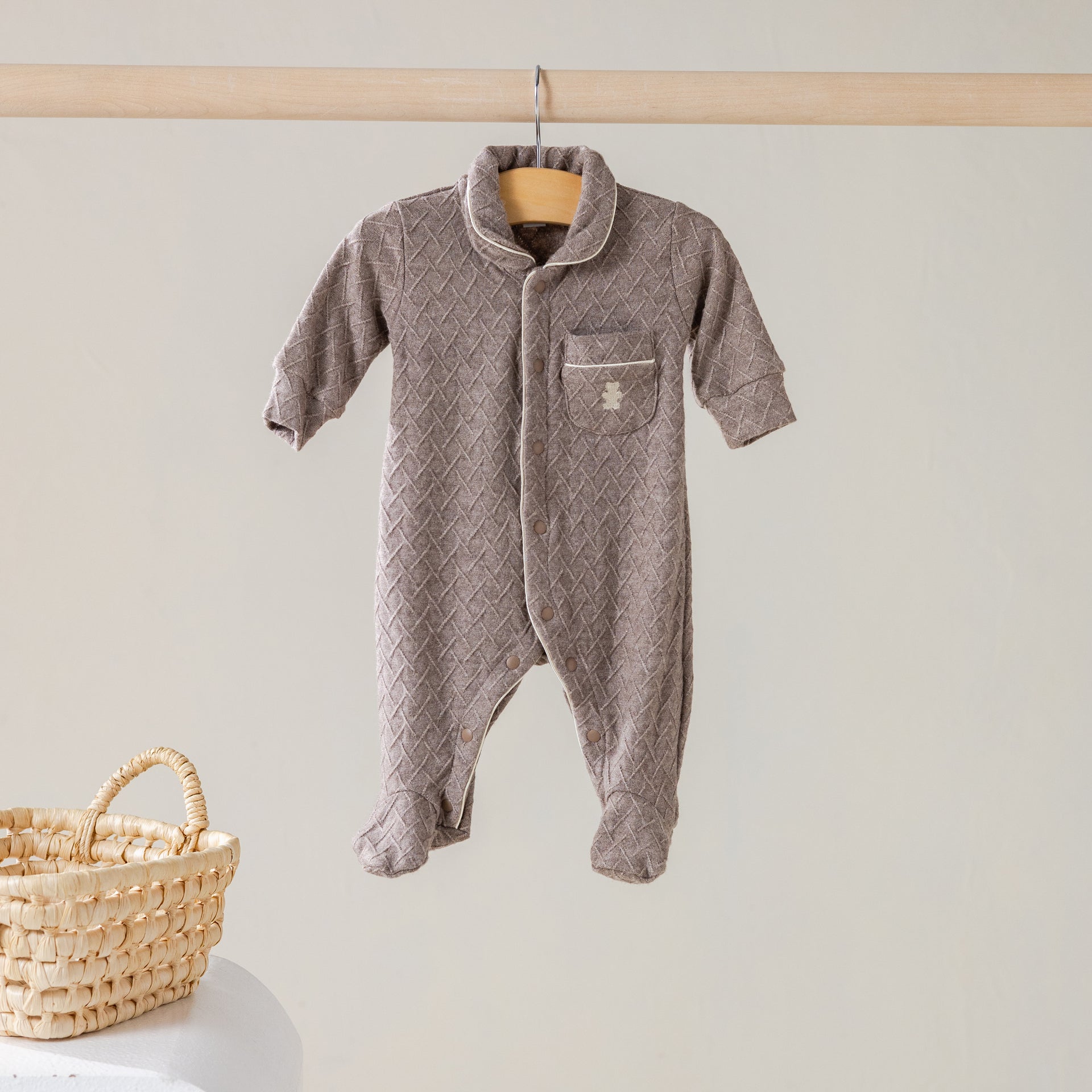 Babypakje taupe teddy