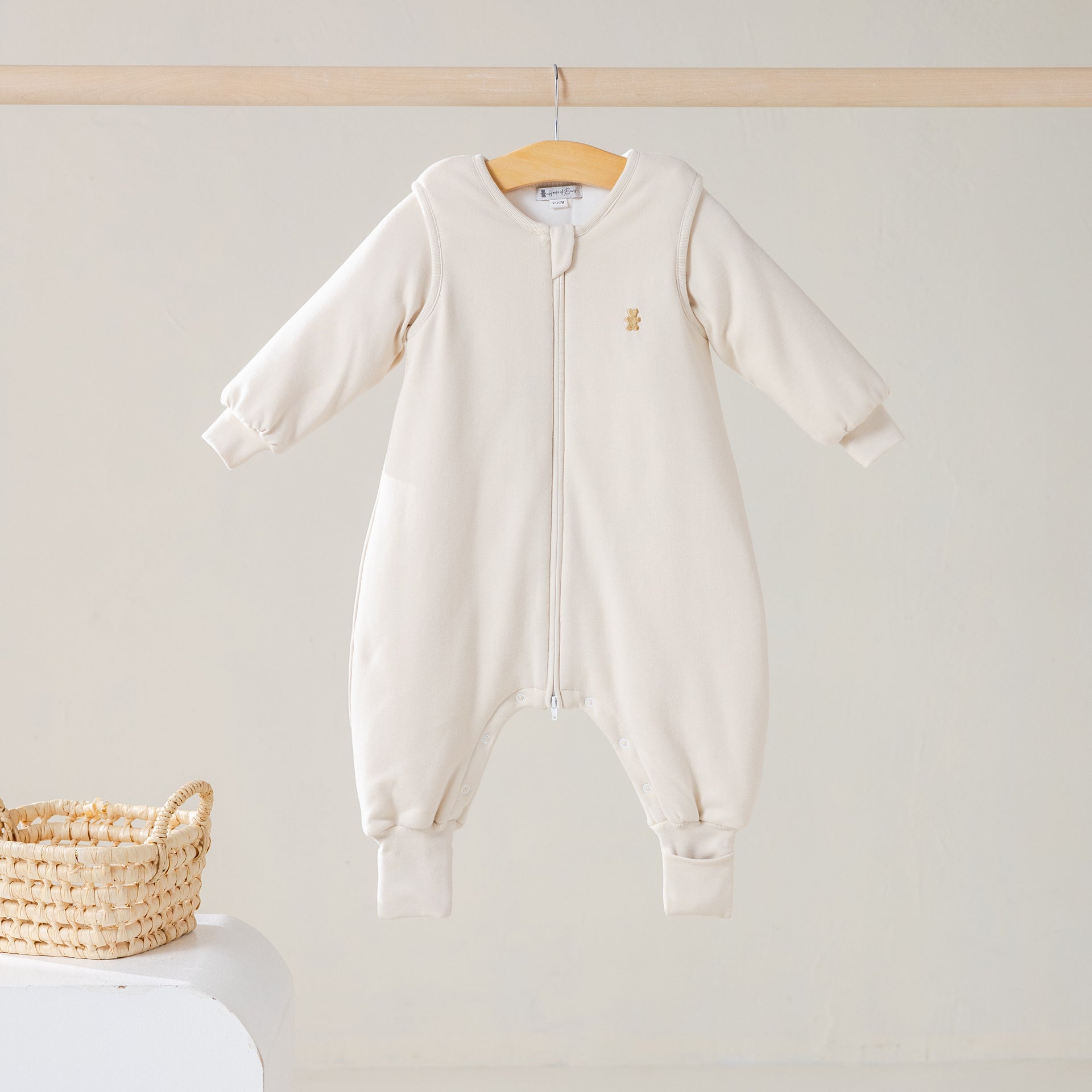 Slaapzak met benen beige