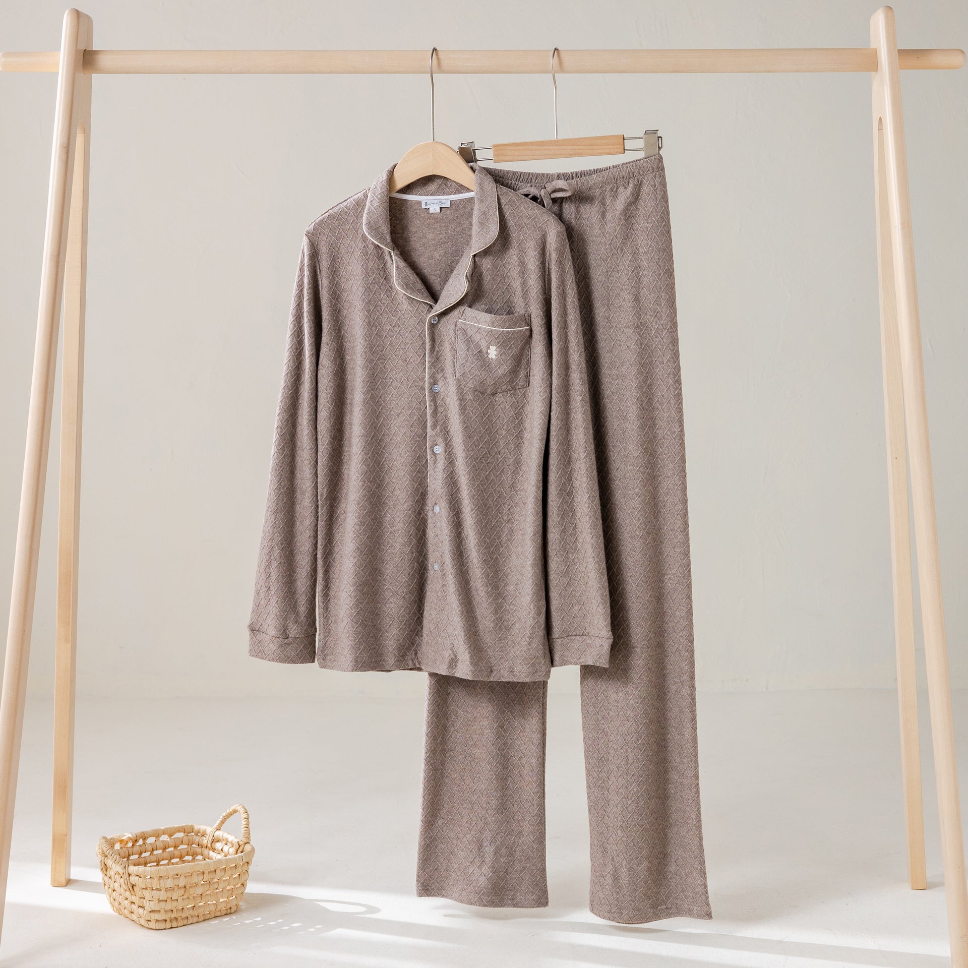 Summer pyjamas pink long women's