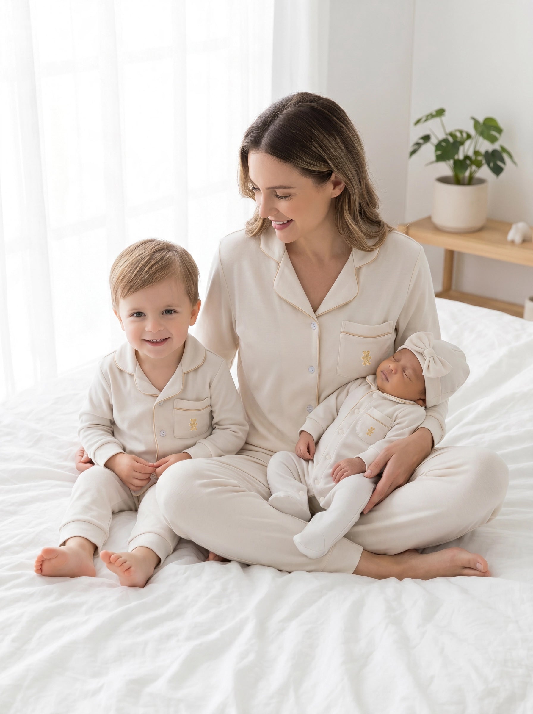 Women's beige pajamas