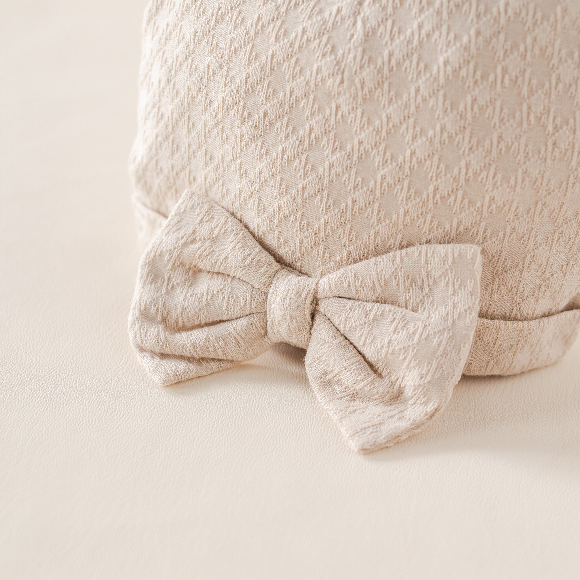 Baby Hat Beige Bow Summer
