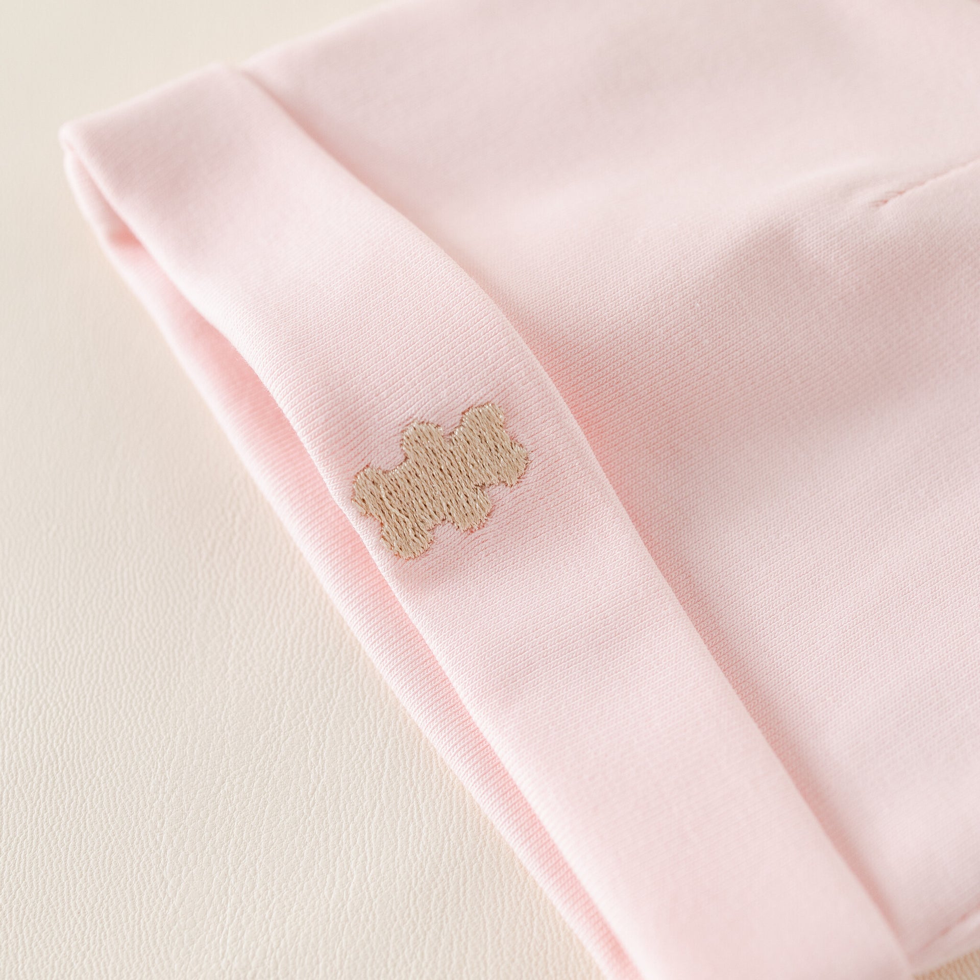 Baby hat summer pink bear
