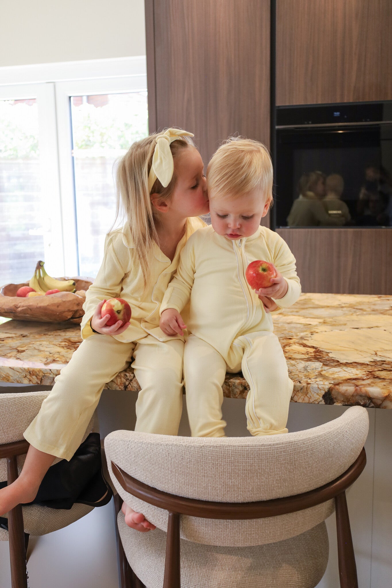 Baby romper zipper butter yellow