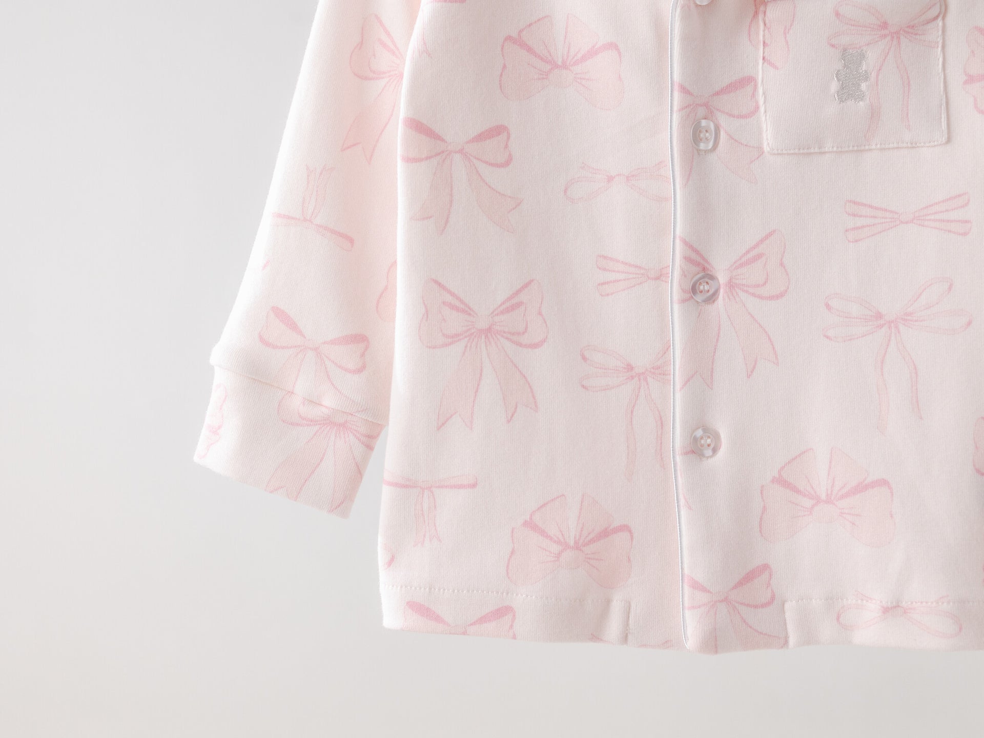 Kids' pink bow pajamas
