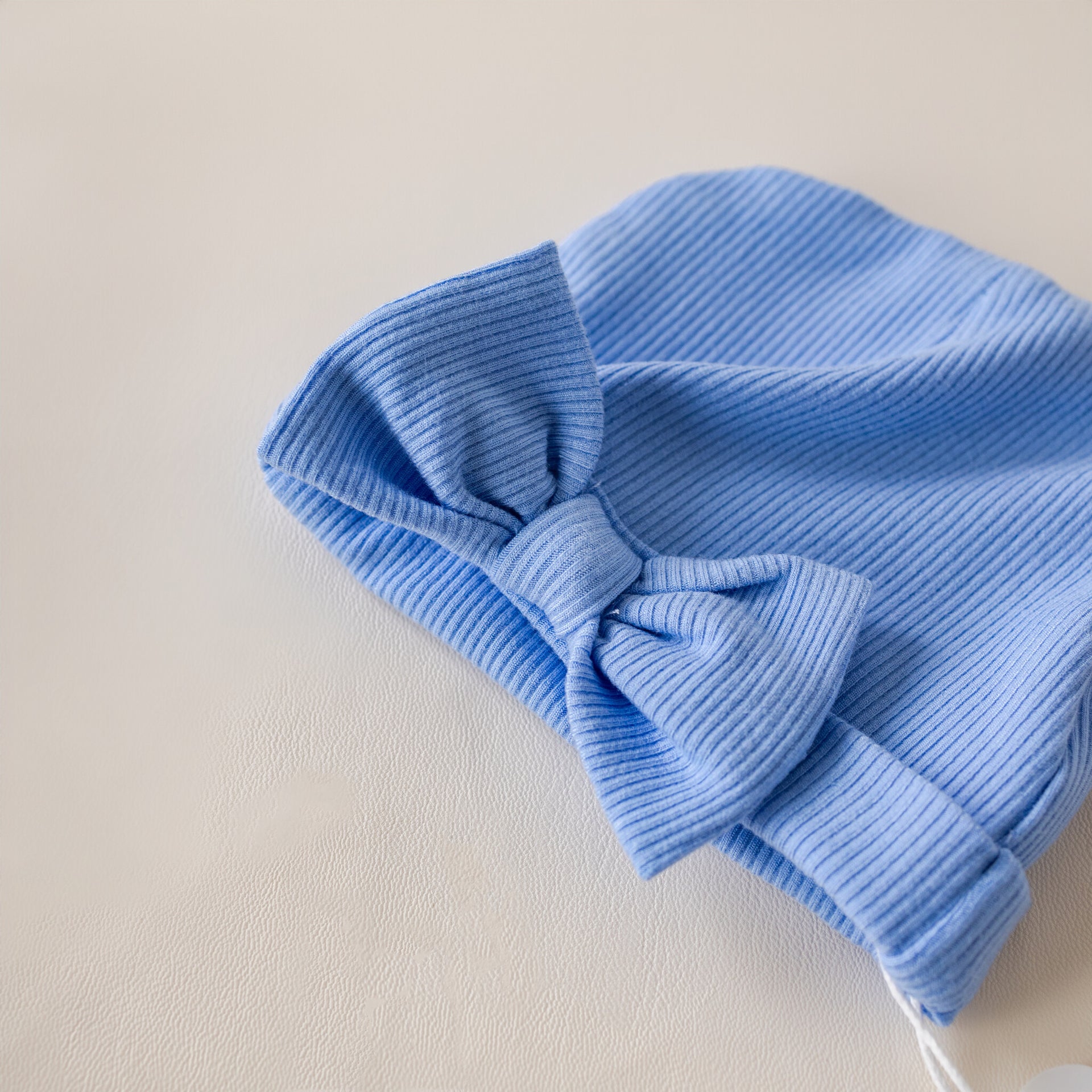 Baby hat ocean blue bow