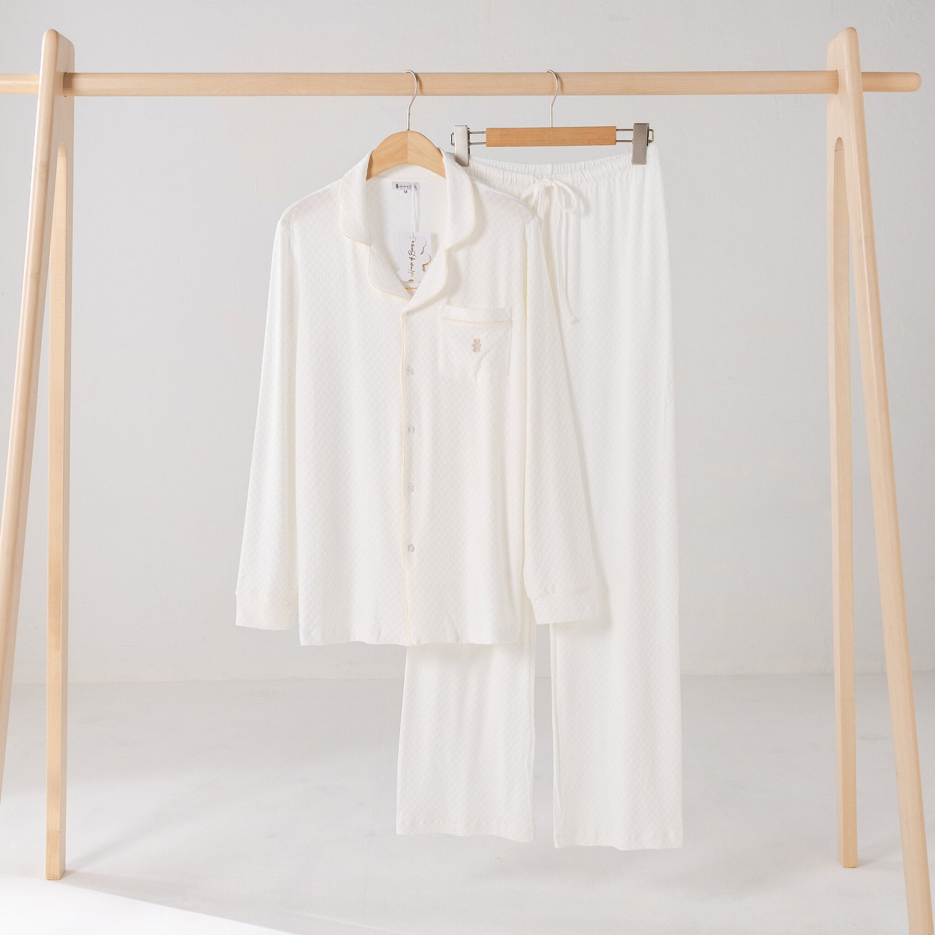 Zomer pyjama wit lang vrouwen
