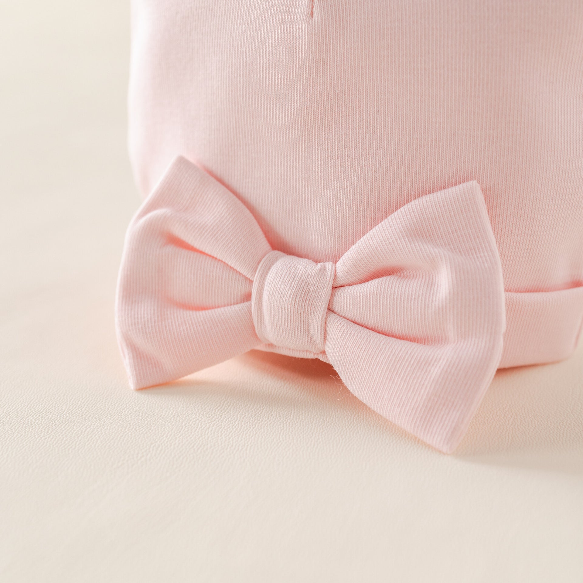 Baby hat summer pink bow