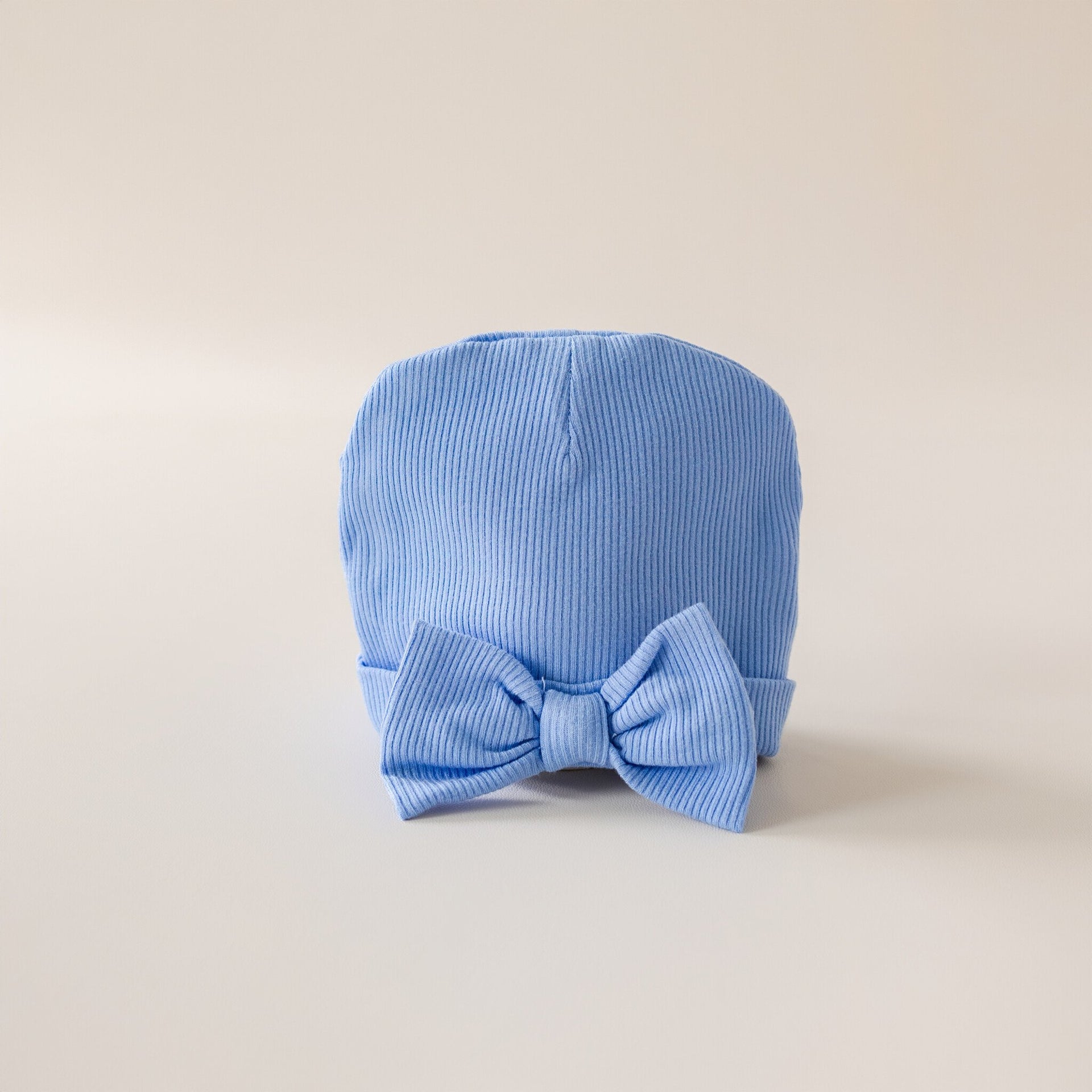 Baby hat ocean blue bow