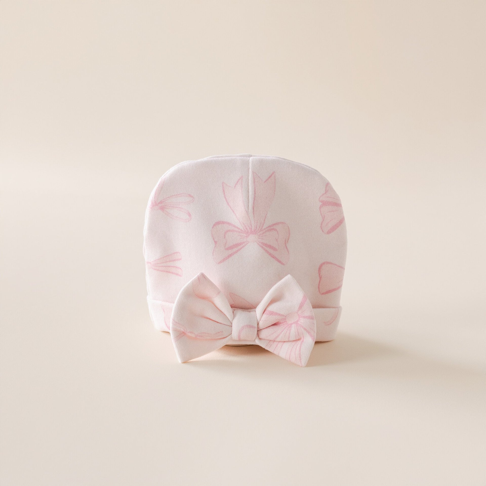 Baby hat pink bow