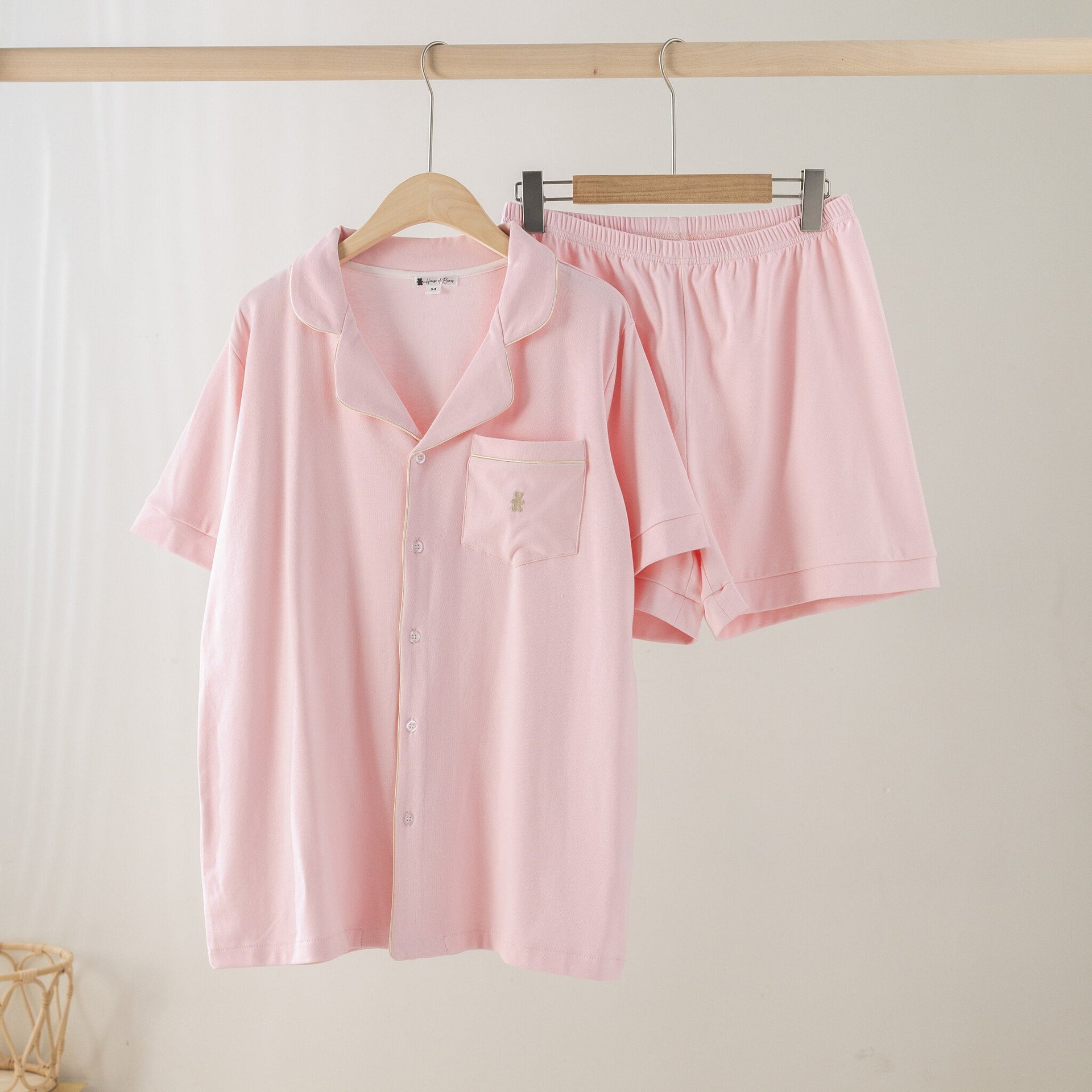 Pink women's summer pajamas