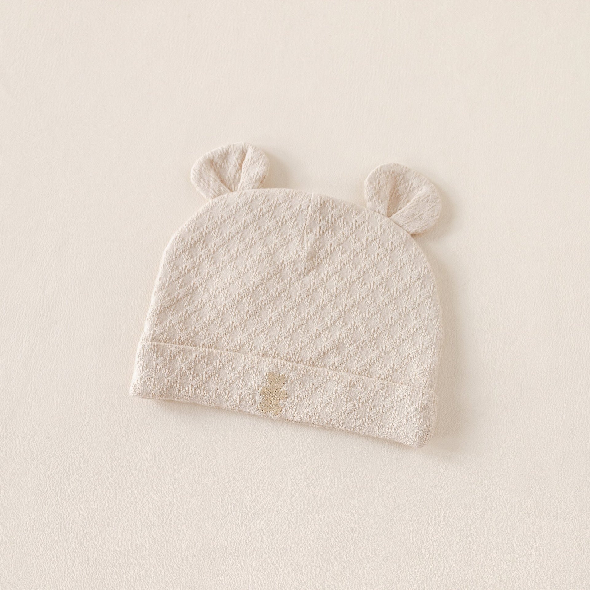 Baby hat Beige bear summer