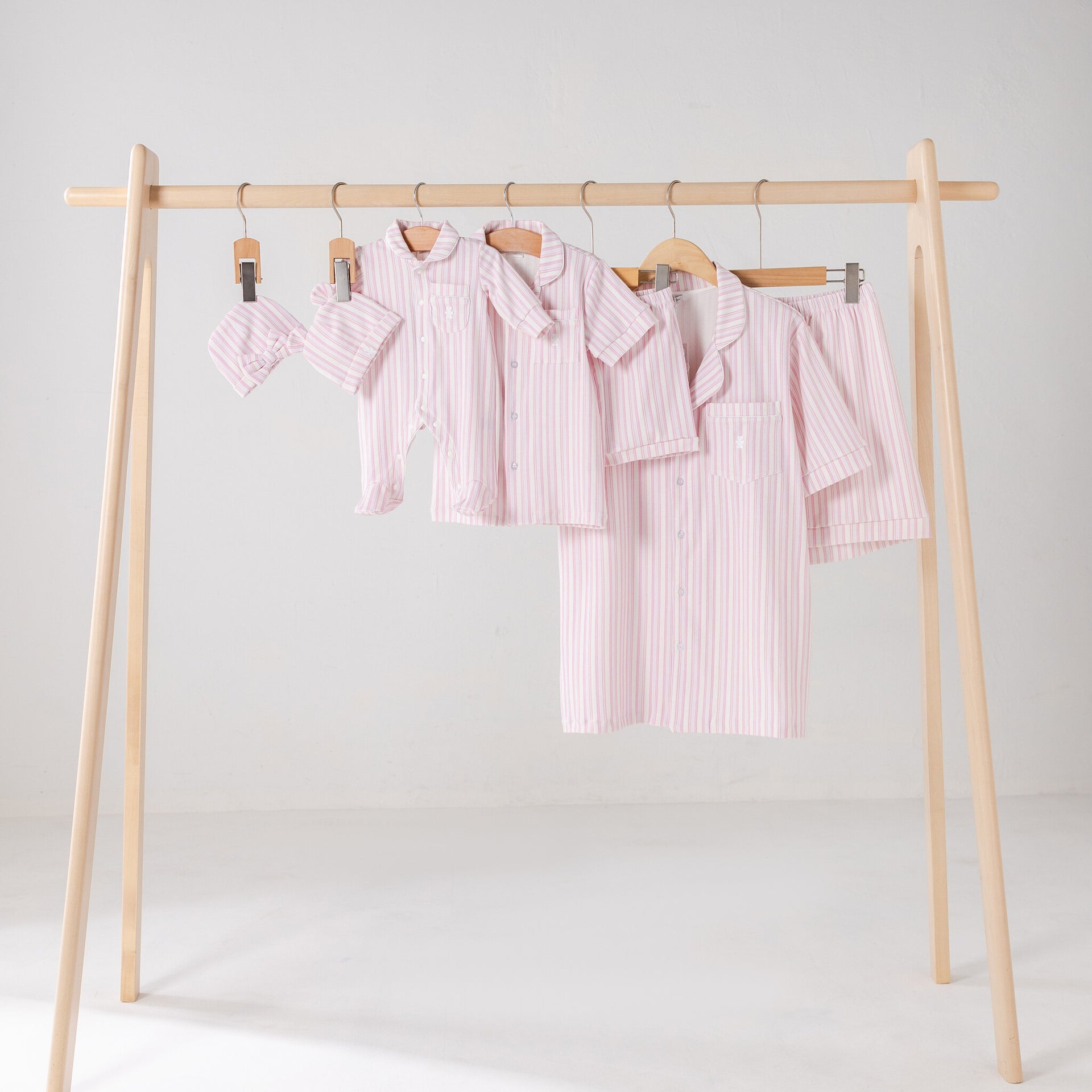 Summer pyjamas pink stripe short children