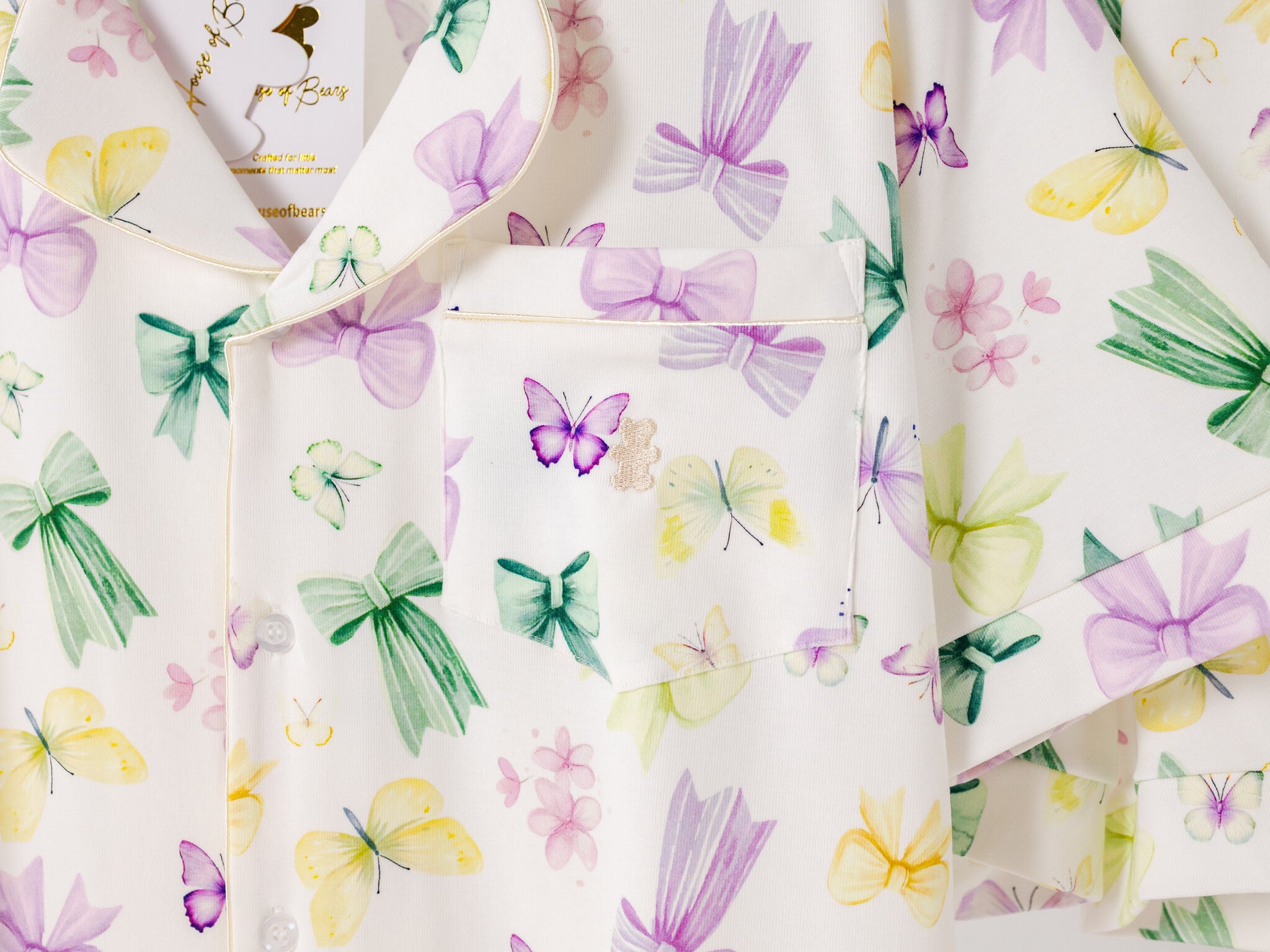 Zomer pyjama kort  vlinder vrouwen