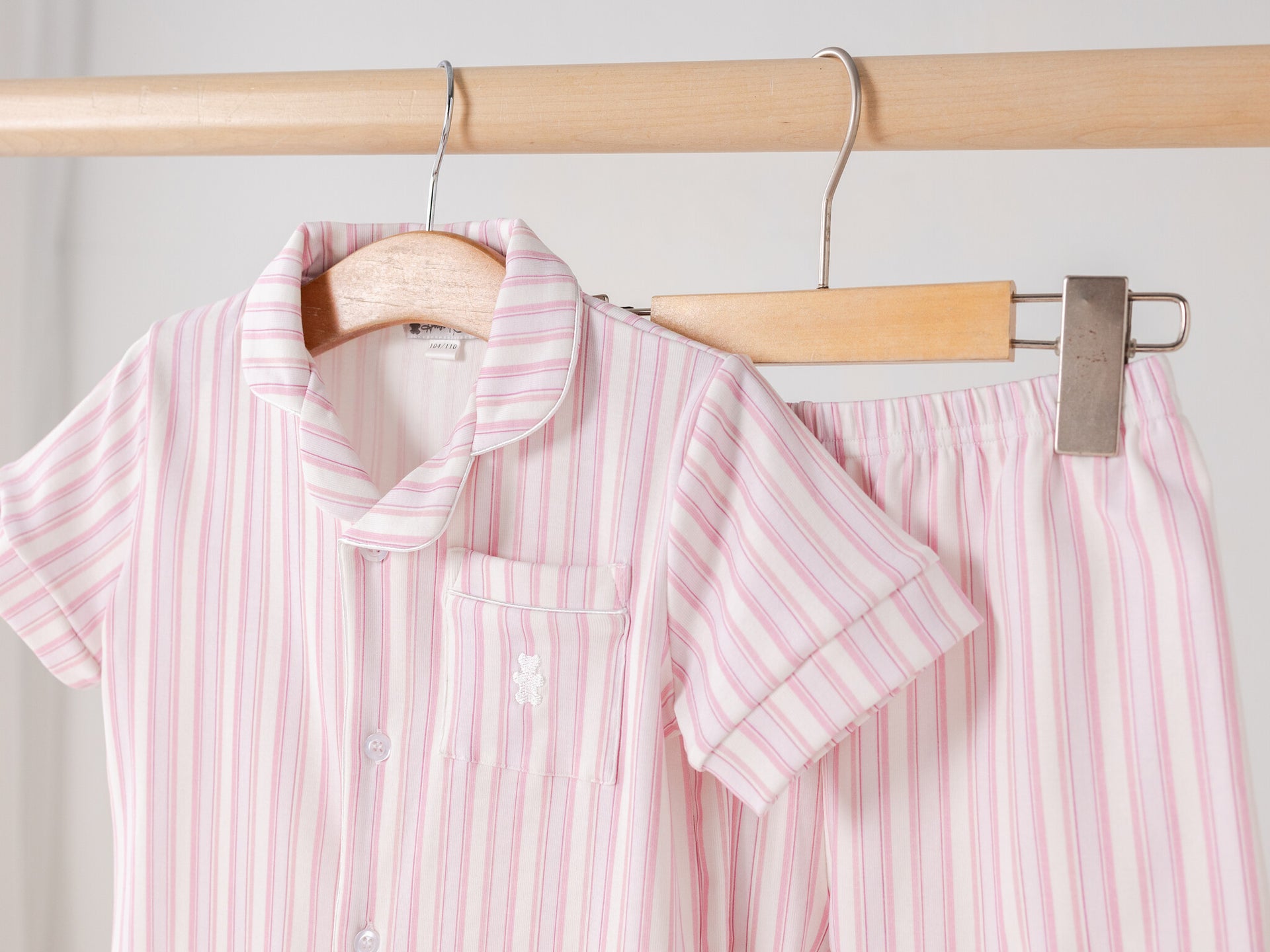 Summer pyjamas pink stripe short children