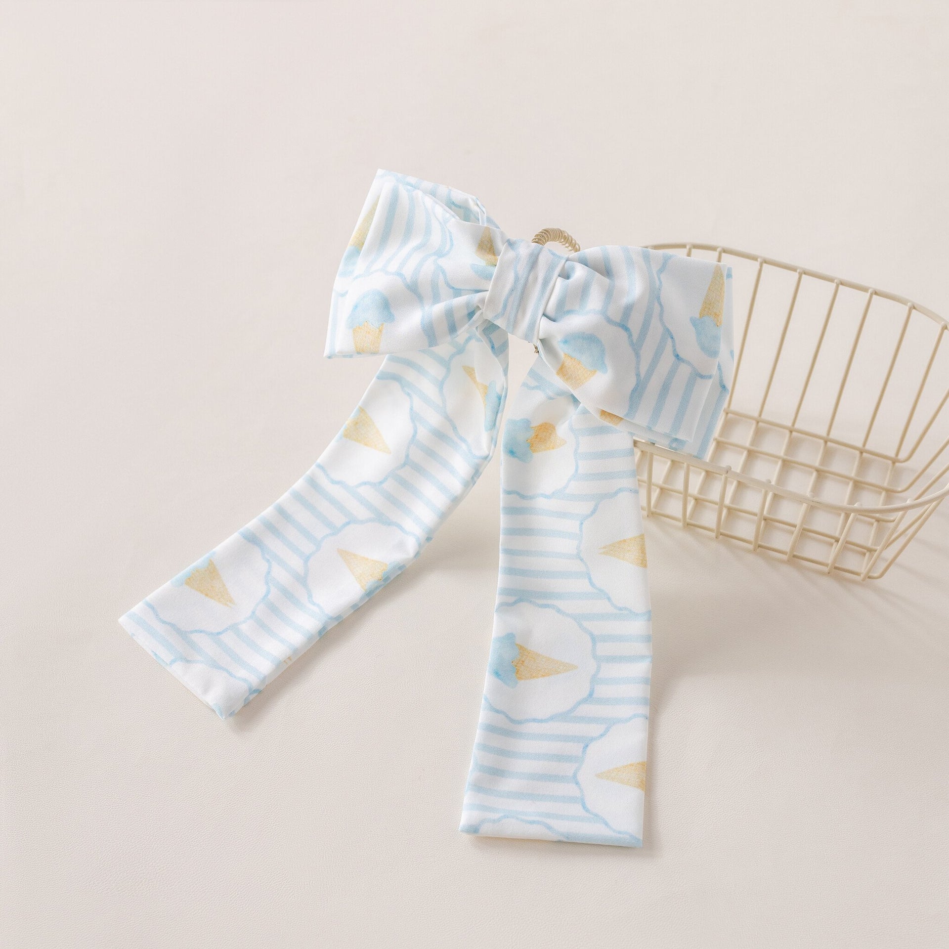 Ice cream big hairclip bow