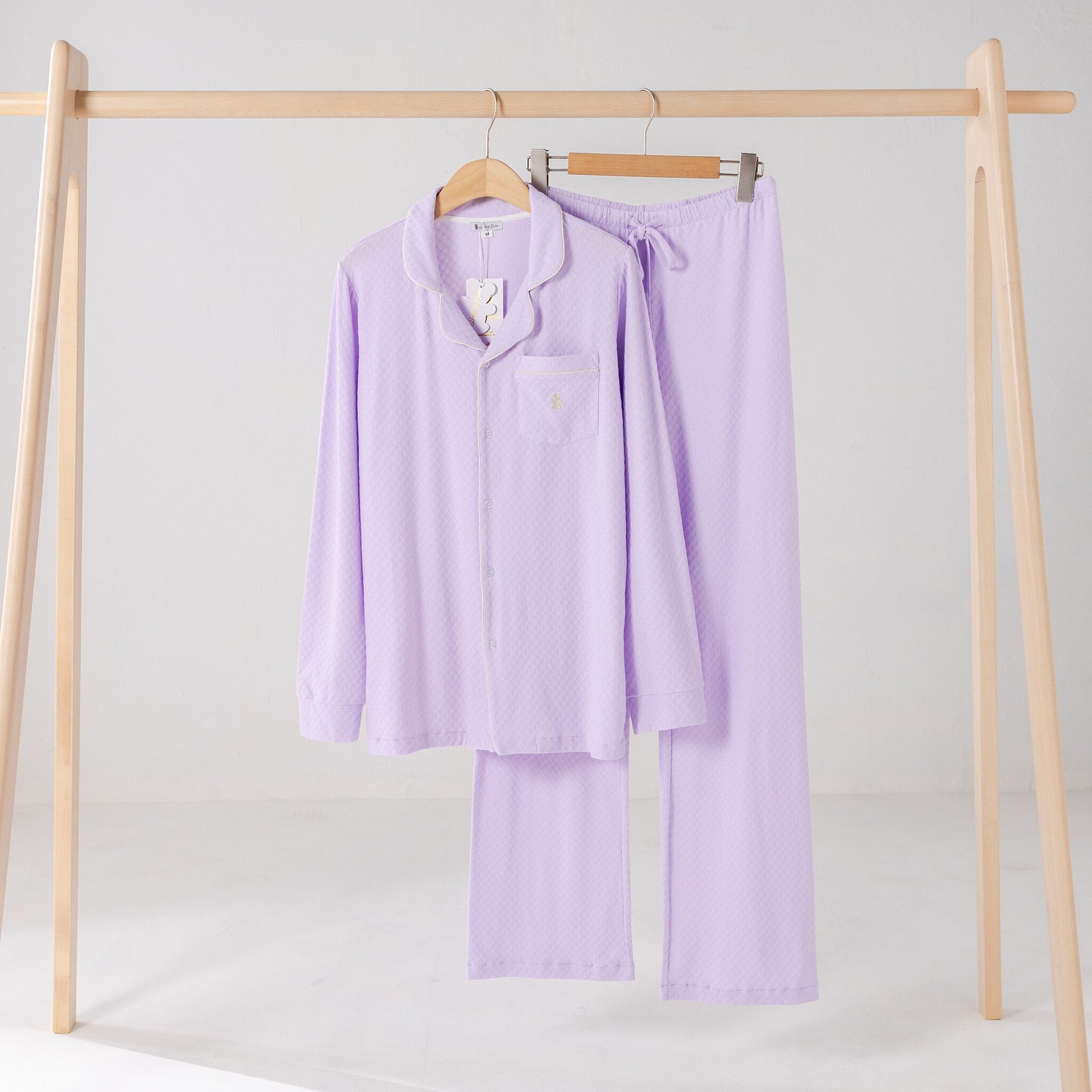 Zomer pyjama Lila lang vrouwen