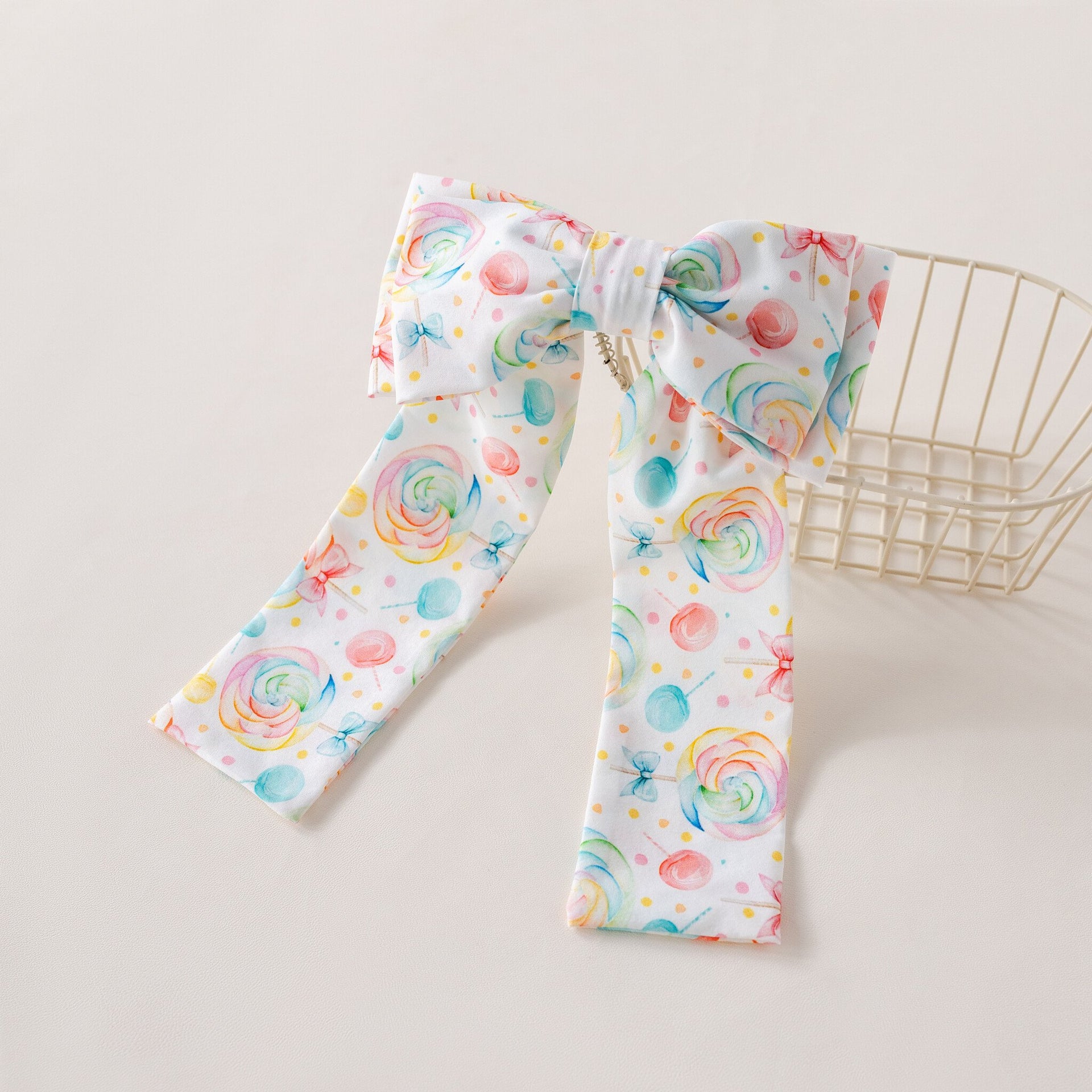 pastel candy big hairclip bow