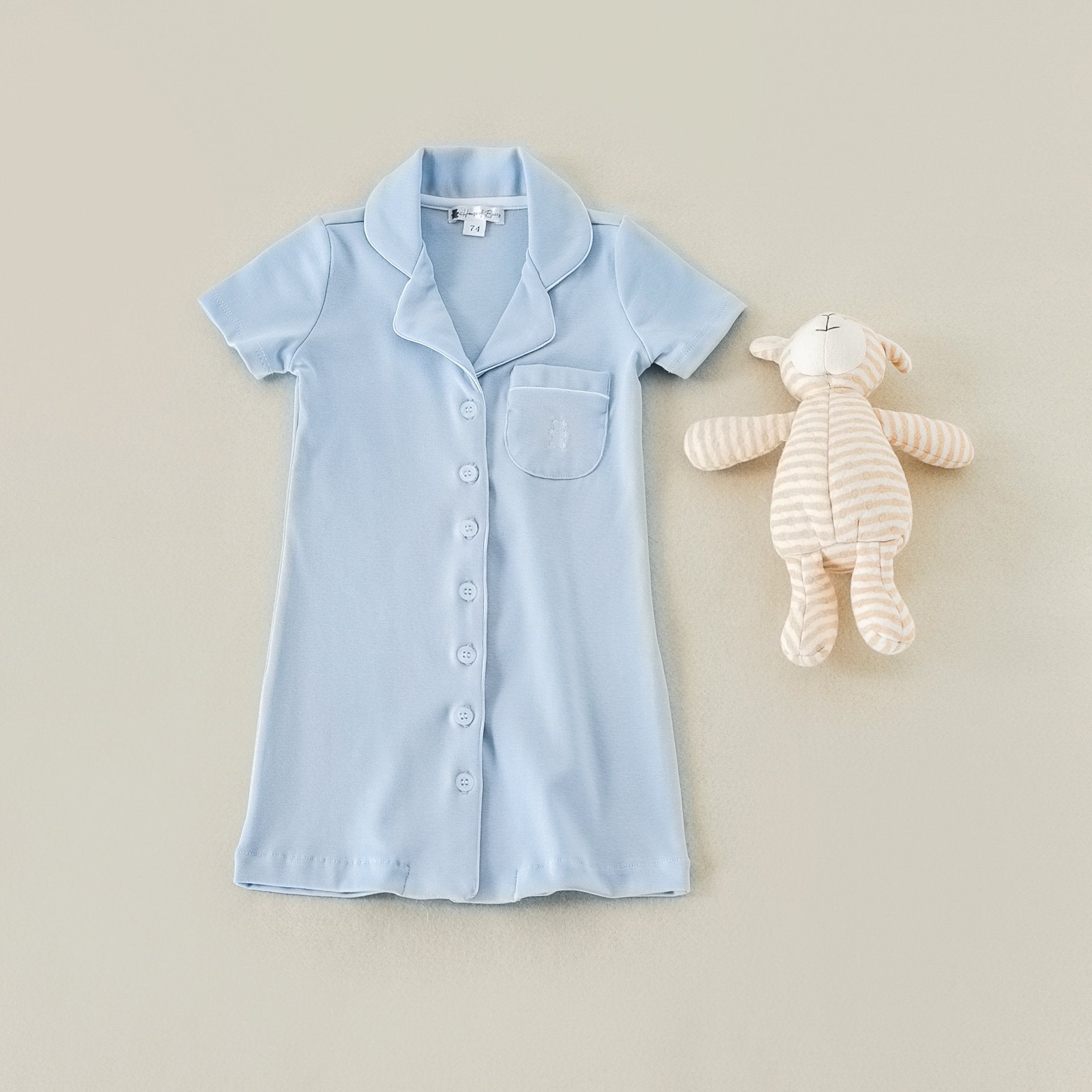 Nightdress pastel blue kids
