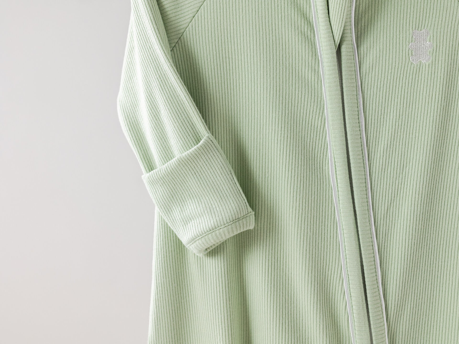 Babygrow zipper matcha green
