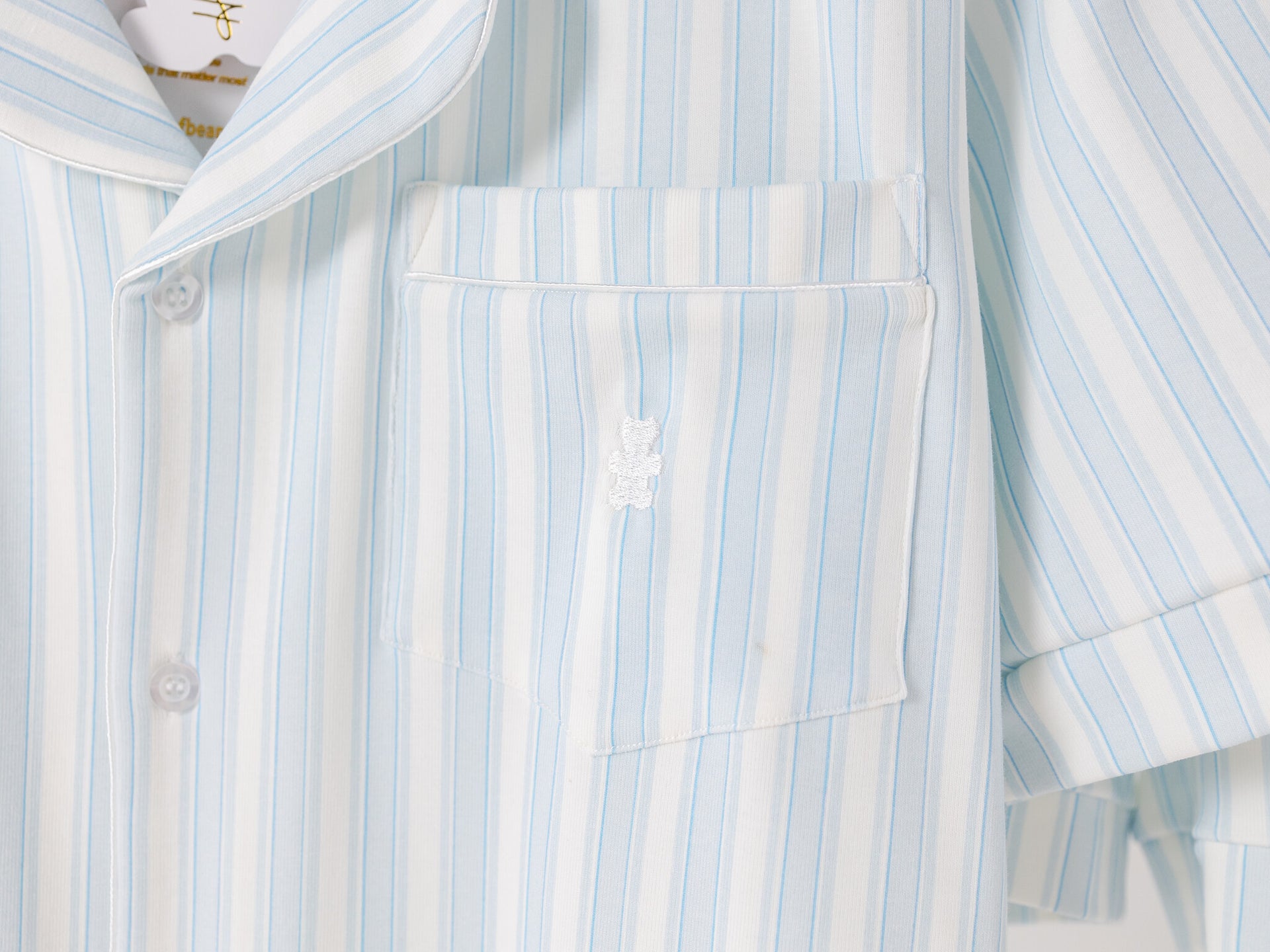 Women's short summer pyjamas blue stripe
