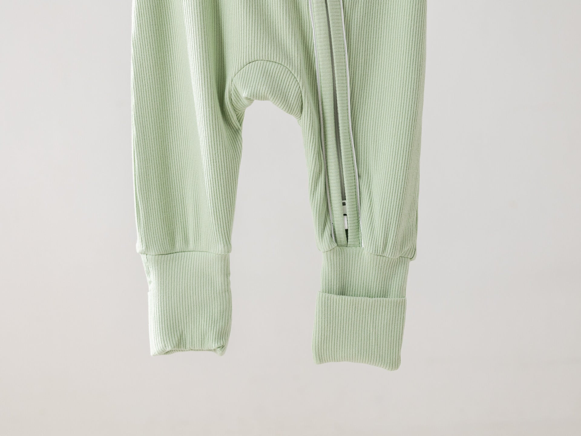 Babygrow zipper matcha green