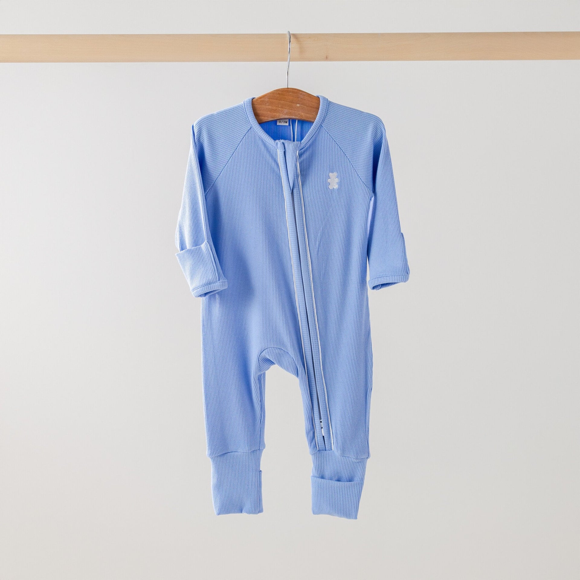 Baby romper zipper ocean blue