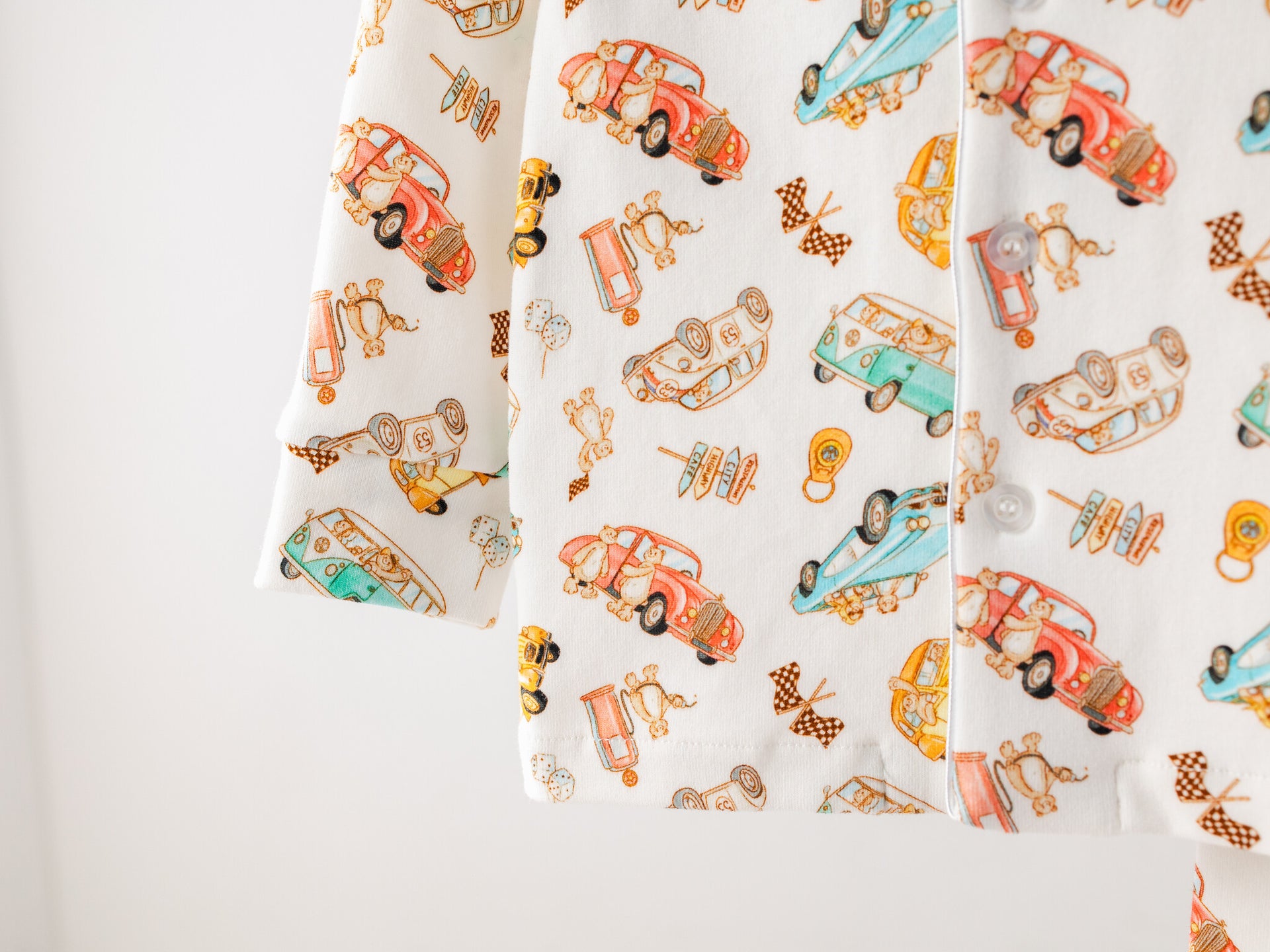 Children's pajama vintage cars