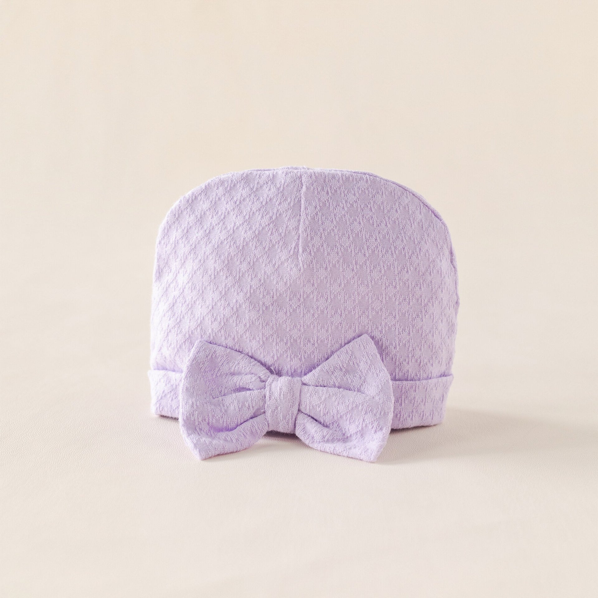 Baby hat Lilac bow summer