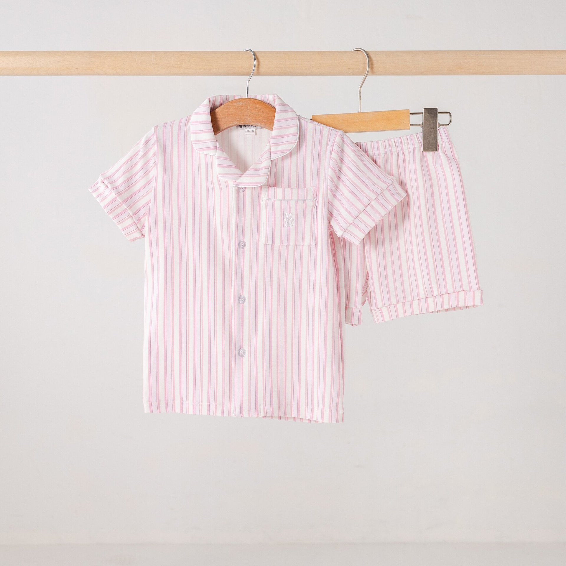 Summer pyjamas pink stripe short children